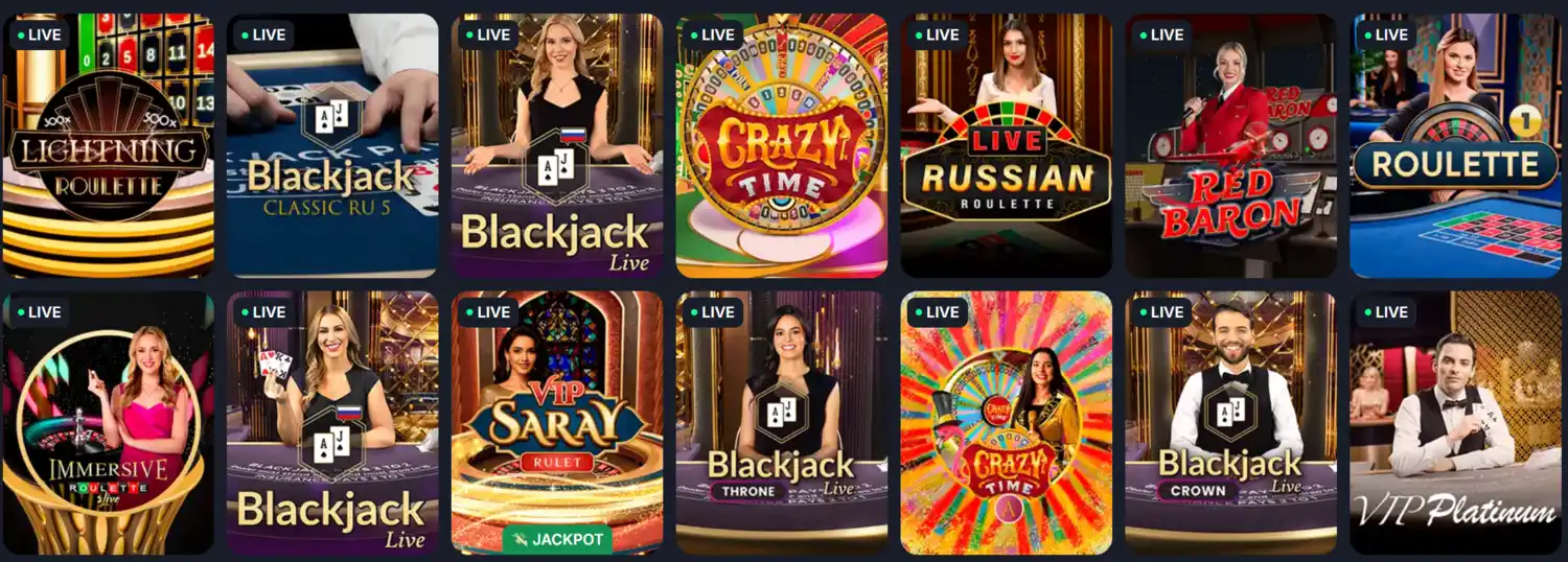 Beef Casino Tischspiele und der Livebereich