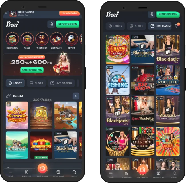 Mobile App und Nutzung